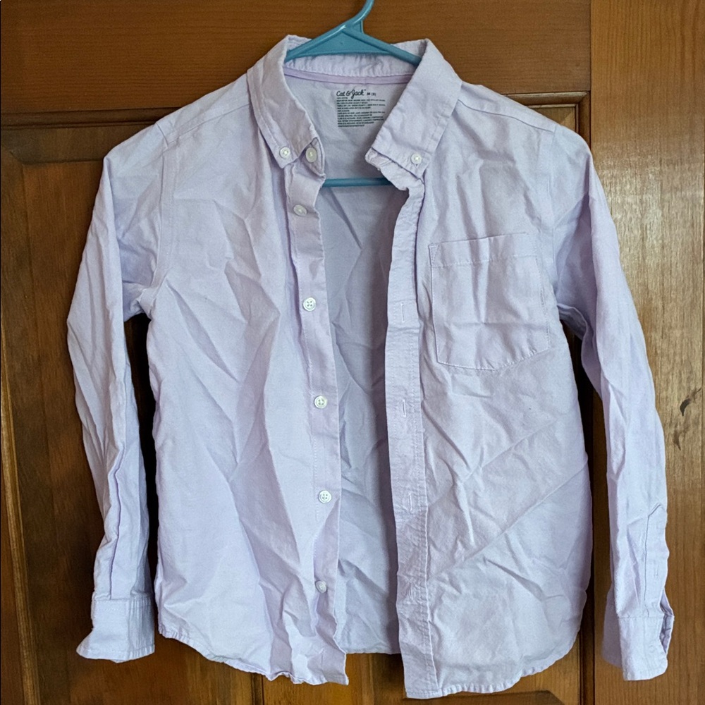 Cat & Jack Boys Lavender Button Down Shirt